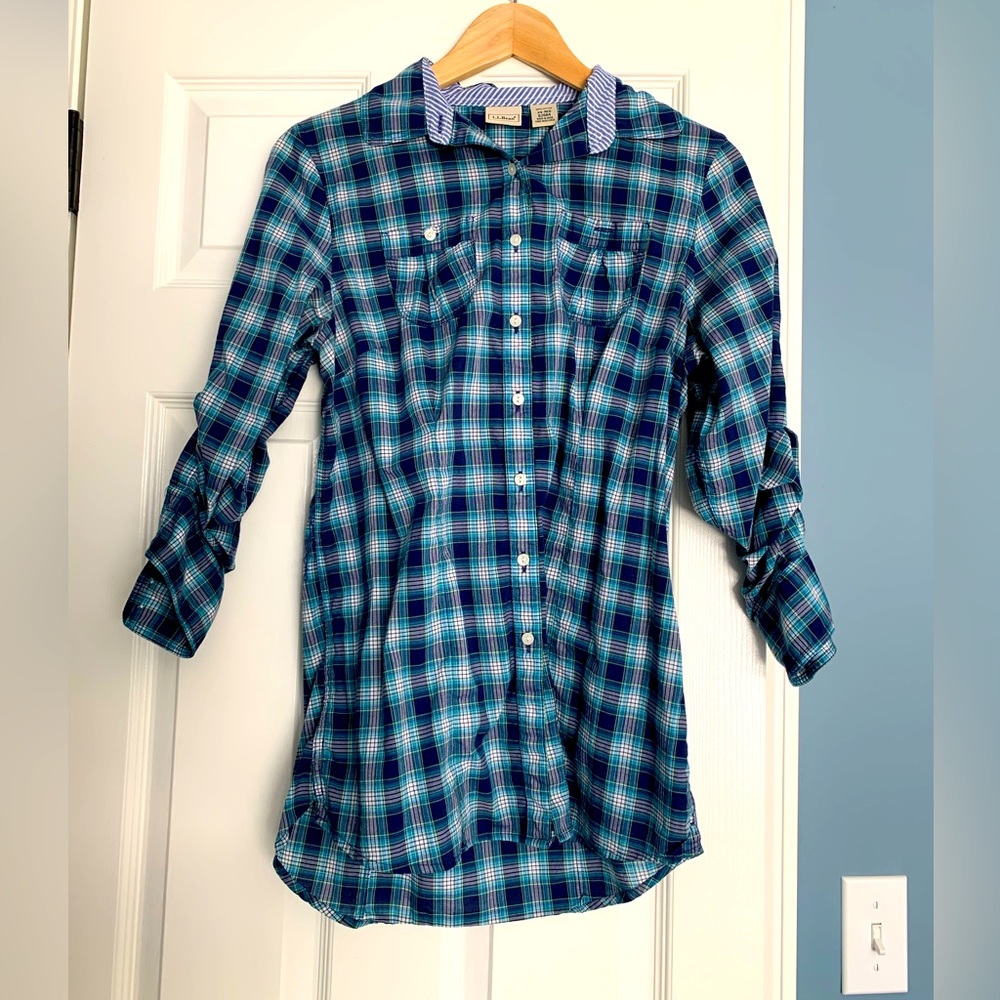 L.L. Bean women’s plaid cotton tunic size XS (fits like a small)